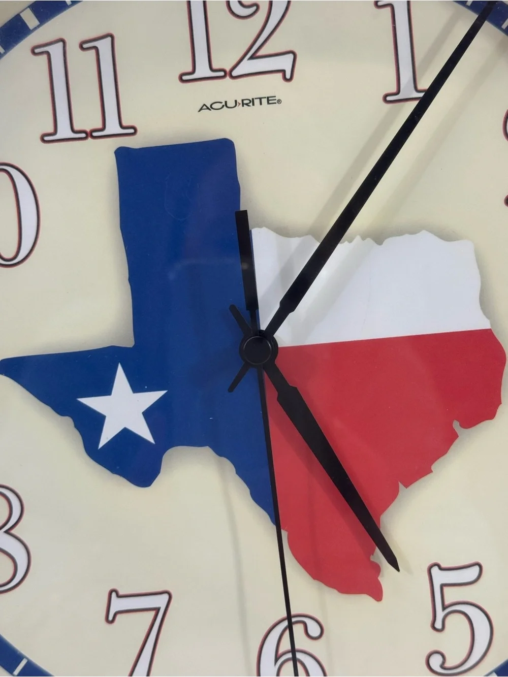 Texas Flag state Wall Clock wood Frame*chip on frame